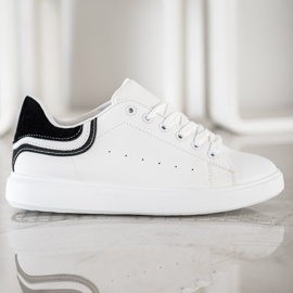 SHELOVET Cómodas zapatillas blancas blanco 5