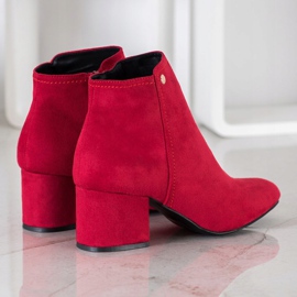 Goodin Botines de ante rojos 3