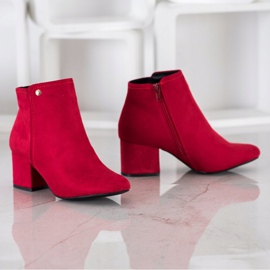 Goodin Botines de ante rojos 4