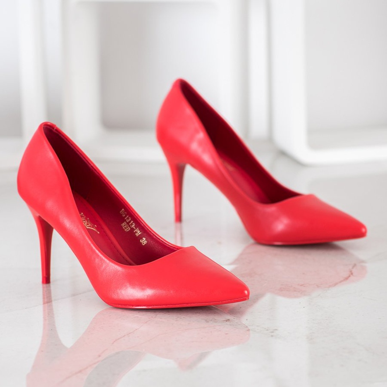Queentina Tacones rojos con cuero ecológico 1 Queentina Tacones rojos con cuero ecológico 1