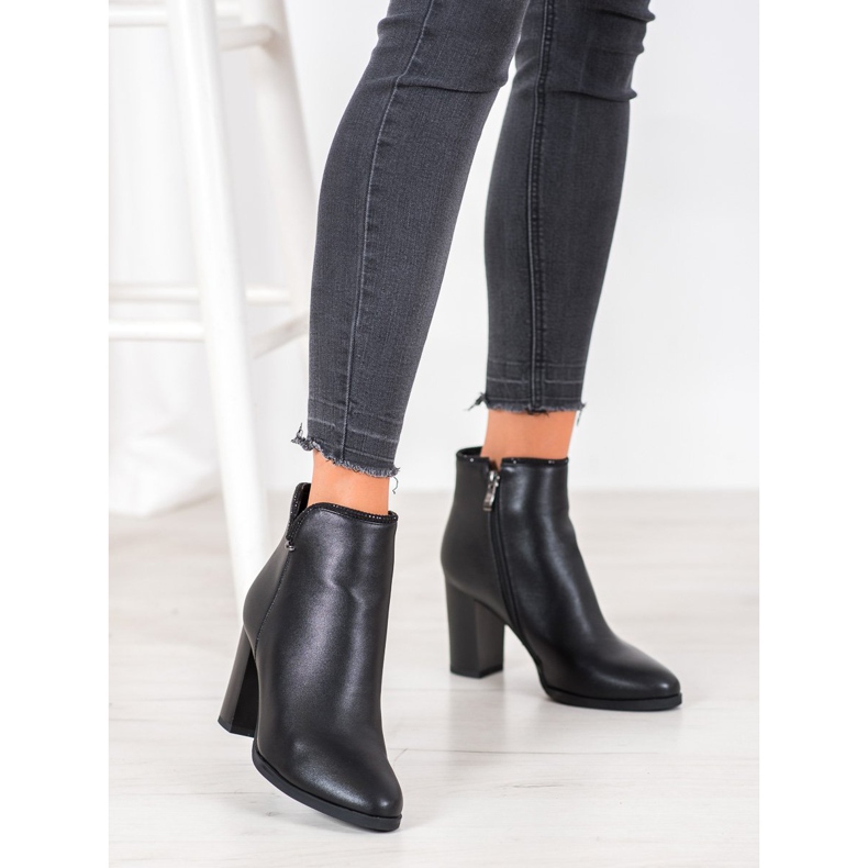 Goodin Botas elegantes con cristales negro 1