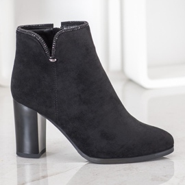 Goodin Botas elegantes con cristales negro 3