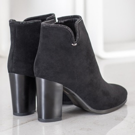 Goodin Botas elegantes con cristales negro 4