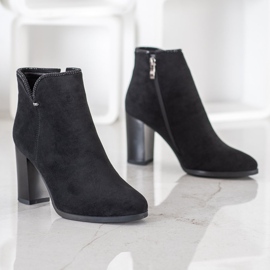 Goodin Botas elegantes con cristales negro 5