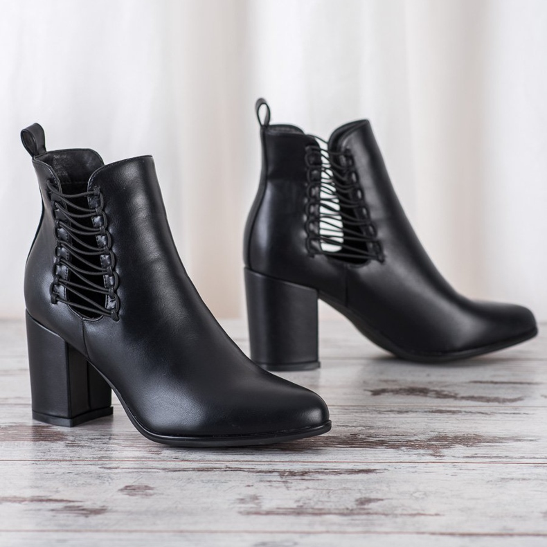 Botas VINCEZA Cut Out negro 1