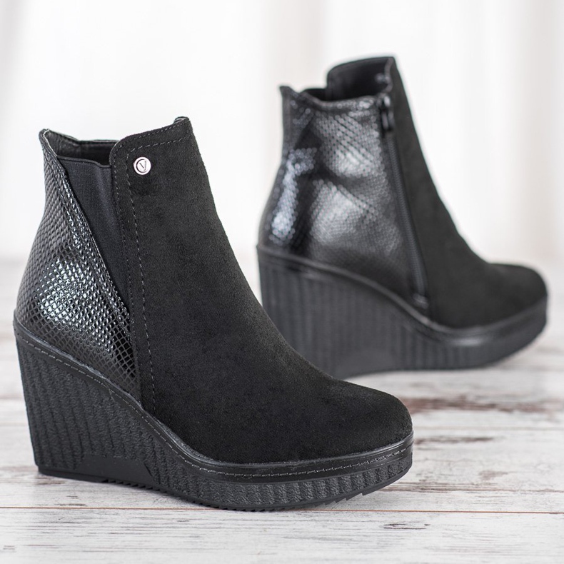 Goodin Botas de cuña negro 1 Goodin Botas de cuña negro 1