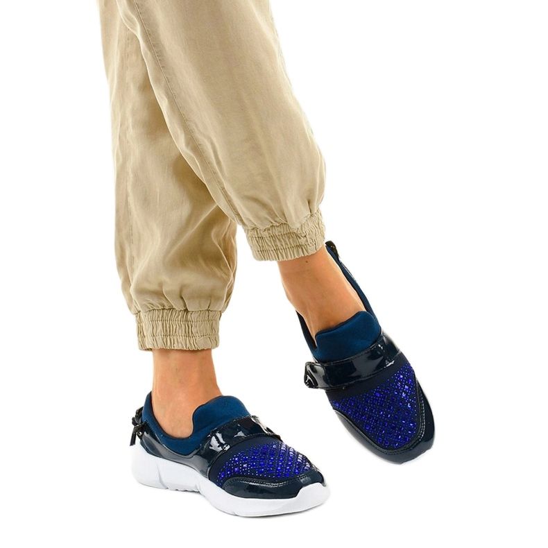 Zapatillas deportivas slip-on azul marino B120-3 2