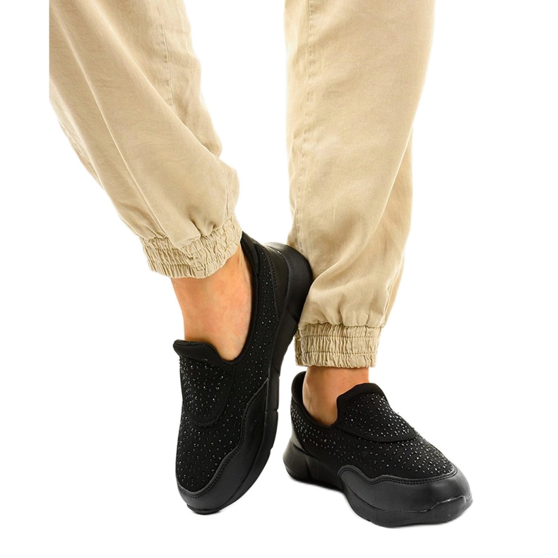 Zapatillas deportivas sin cordones B84 negras negro 1