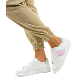 Zapatillas clásicas blancas BK929-19 blanco plata 2