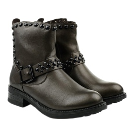 Botas marrones de mujer con litas matutinos marrón 3