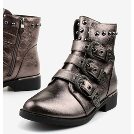 Botas de mujer grises con litas Aotoria 1 Botas de mujer grises con litas Aotoria 1