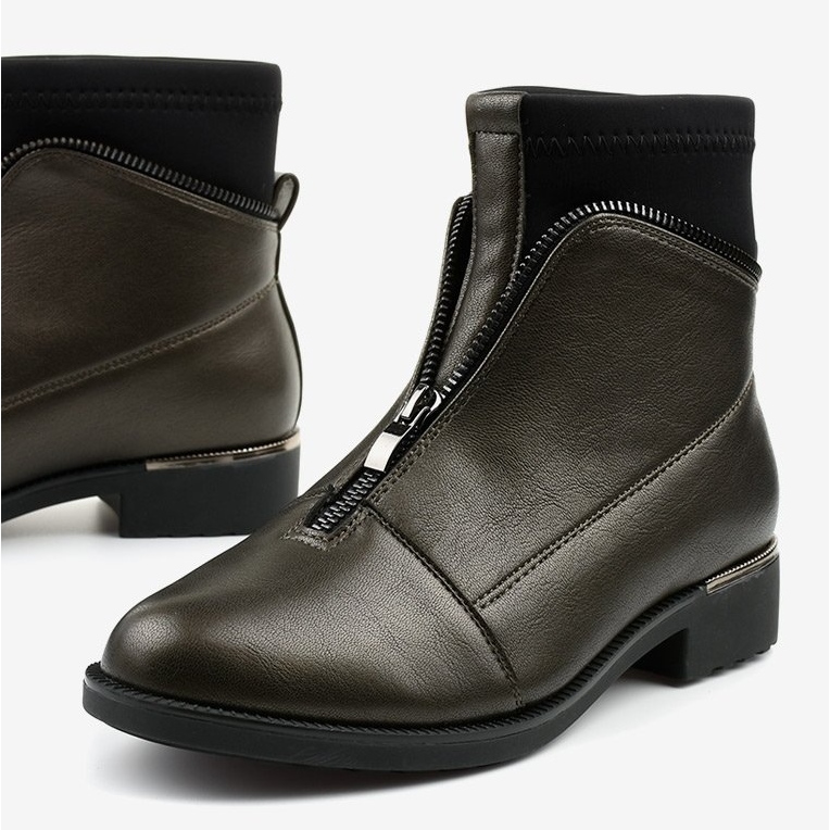 Botas marrones de mujer con letras Tyrell marrón 1 Botas marrones de mujer con letras Tyrell marrón 1