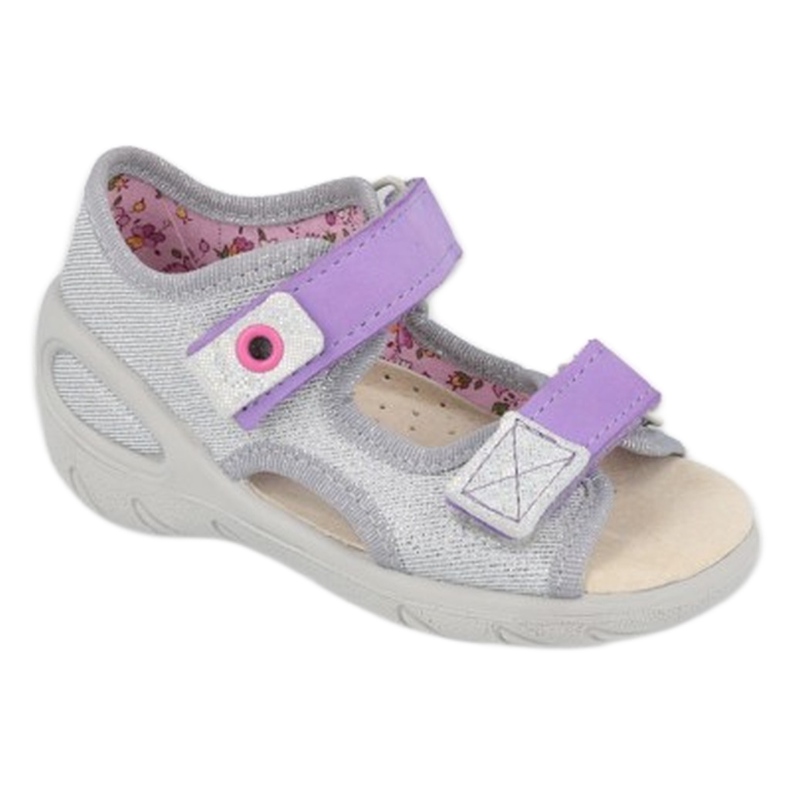 Calzado infantil befado 065X144 violeta plata gris 1