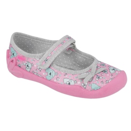 Calzado infantil befado 114X413 rosado plata gris 1