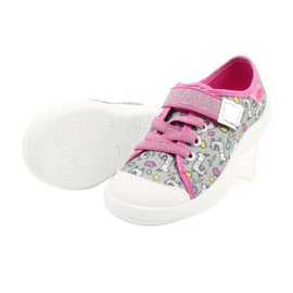 Calzado infantil befado 251X158 rosado gris 4