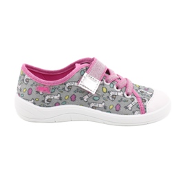 Calzado infantil befado 251X158 rosado gris 1