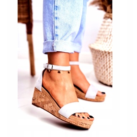 SEA Sandalias de mujer con cuña gris MarryMe 1
