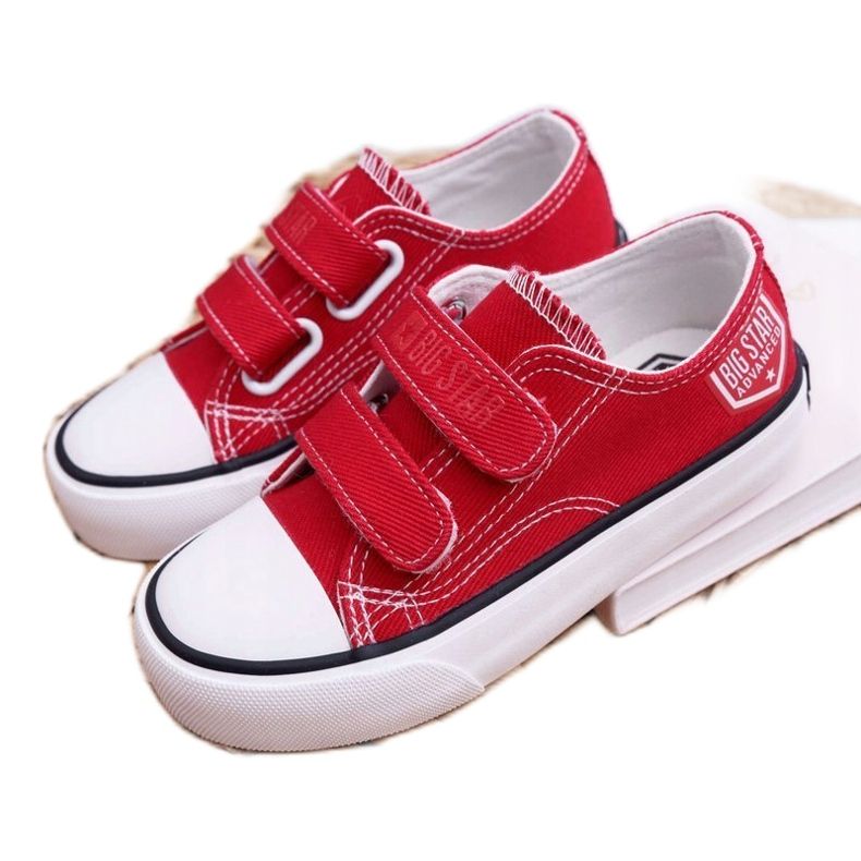 Zapatillas Infantiles Big Star Con Velcro Rojo FF374063 blanco 1