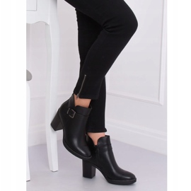 Botas negras de tacón ancho BM-9078 Black negro 1