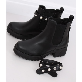 Botines Chelsea negros con suela gruesa 8039-GA Negro 4
