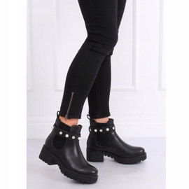 Botines Chelsea negros con suela gruesa 8039-GA Negro 2