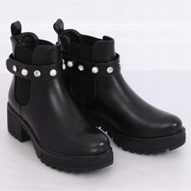 Botines Chelsea negros con suela gruesa 8039-GA Negro 3