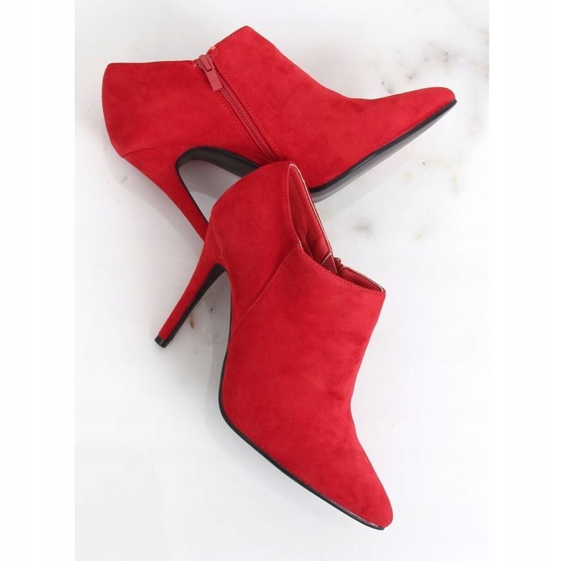 Zapatos de ante rojo con tacón stiletto TX-1850 Rojo 2