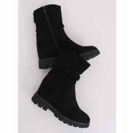 Botas negras con tacón de cuña oculto 7978-KA Negro 4