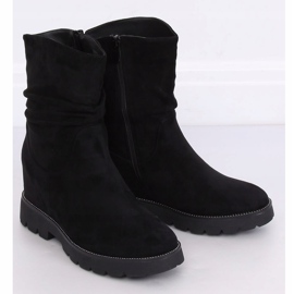 Botas negras con tacón de cuña oculto 7978-KA Negro 1
