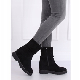 Botas negras con tacón de cuña oculto 7978-KA Negro 2