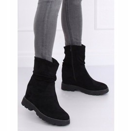 Botas negras con tacón de cuña oculto 7978-KA Negro 5