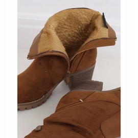 Bota tacón ancho marrón QQ-02 Camel 2