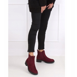 Botines Chelsea granates para mujer JY2000 Burgundy rojo 3