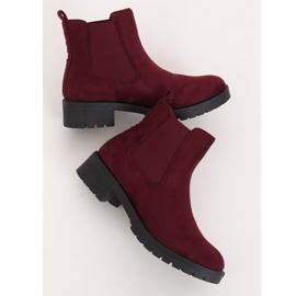 Botines Chelsea granates para mujer JY2000 Burgundy rojo 4