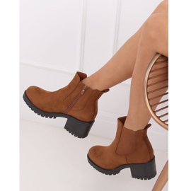 Botines chelsea tacones camel 4935 Camel marrón 4