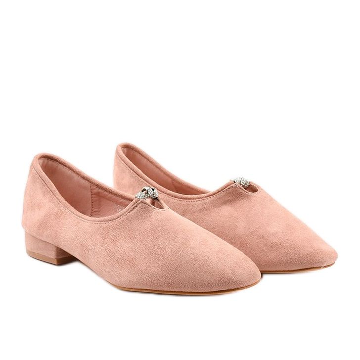 Zapatos sin cordones rosas con circonitas LL-96P 2
