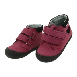 Zapatos velcro corazón Mazurek 1341 claret / negro rojo 2 Zapatos velcro corazón Mazurek 1341 claret / negro rojo 2
