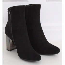 Botas negras con tacón metalizado 7661-GA Black negro 2