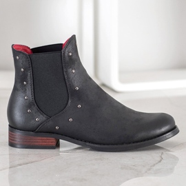 Goodin Botines chelsea negros con accesorios 4
