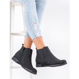 Goodin Botas de tacón plano negro 3