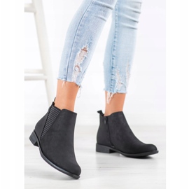 Goodin Botas de tacón plano negro 4