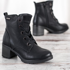 Goodin Botas cómodas con cordones negro 1