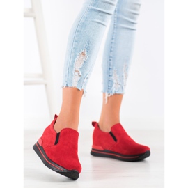 Filippo Zapatos sin cordones de cuero rojo 4