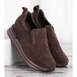 Filippo Zapatos sin cordones de cuero marrón 1