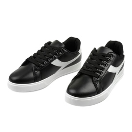 Zapatillas de mujer negras con estilo LV99P-1 blanco negro 2