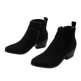 Botines negros con bordado Thosiphae 1 Botines negros con bordado Thosiphae 1