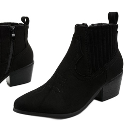 Botines negros con bordado Thosiphae 3