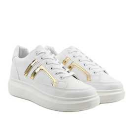 Primeras zapatillas blancas blanco dorado 3