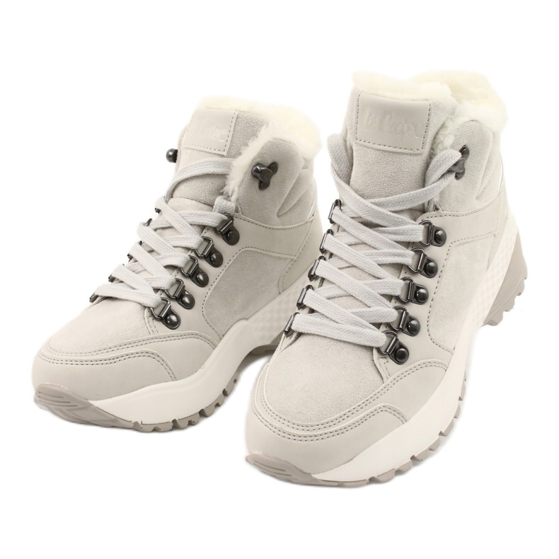 Botas deportivas cómodas Lee Cooper LCJL-20-31-151 beige gris 2