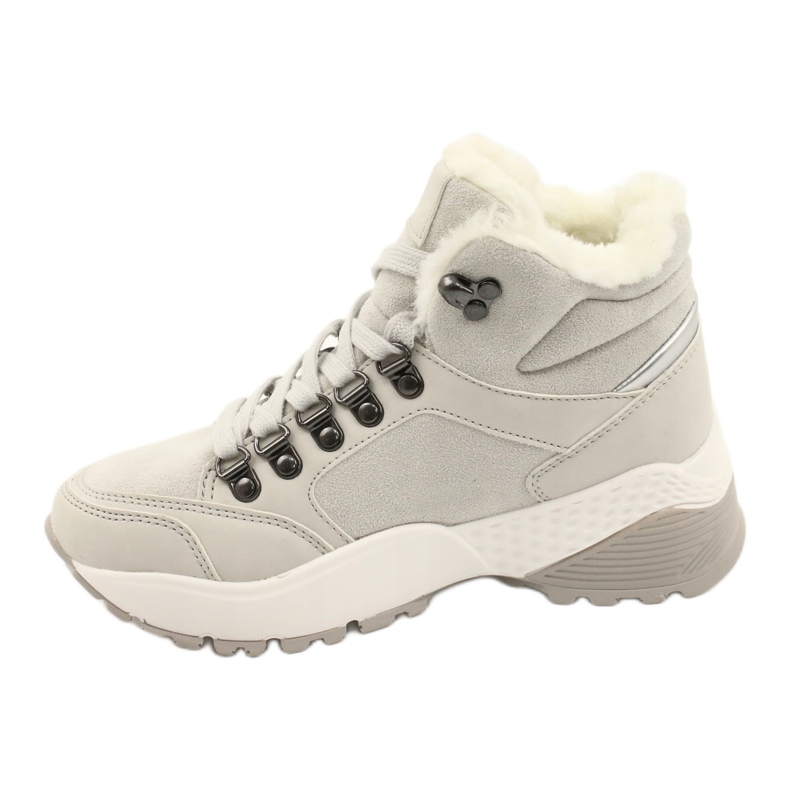 Botas deportivas cómodas Lee Cooper LCJL-20-31-151 beige gris 1